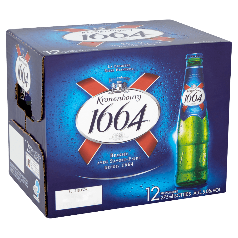 Kronenbourg 1664 Lager Beer 12 x 275ml Bottles